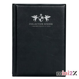 mini2x ビックリマン 用 シール コレクション ファイル チョコシール ウエハース 18ページ 48・52mm 対応 B5サイズ 大容量 バインダー ワンピース 呪術廻戦 キングダム 進撃の巨人 カービィ レザー ホルダー ケース コレクション 収納 ウエハースシール ビックリマンシール