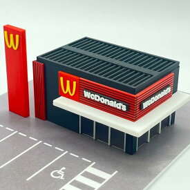 建築模型　【WAC-001-150】　1/150　Nゲージ　ミニチュア　ジオラマ　ワクドナルド　マクドナルド　鉄道模型　住宅模型　モデルカー　食玩　フィギュア　figure　建物　マンション　モデル　ファッション　フルカラー　塗装済み　3Dプリンター　ミニチュアイメージ