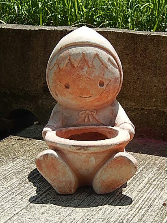 楽天市場】テラコッタの 赤ずきんちゃん お座りセット 陶器で 安定感 