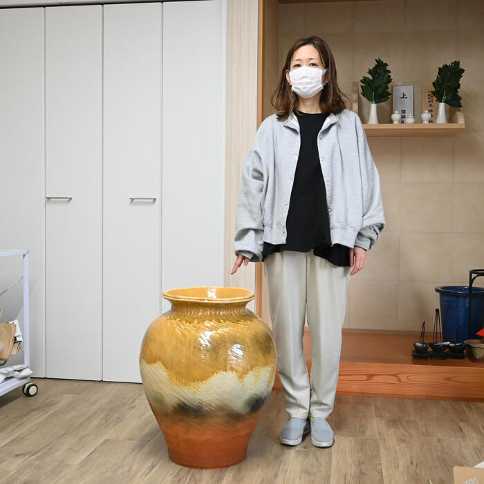楽天市場】大壺花瓶伝統の信楽 花入れ 「ゴージャス」 大きいサイズ