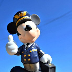 現品発送となますミッキーマウス　フィギュアパイロット　ミッキー置物　可愛い置物ディズニー　Micky Mouse　Disney玄関やデスクに。