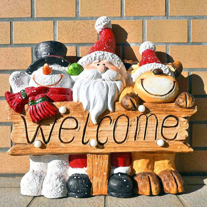 楽天市場】WELCOME ☆クリスマス☆サンタ トナカイ スノーマンかわいい 