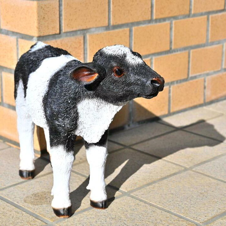 楽天市場】牛 子牛 メイちゃん置物 リアルな置物 牛の置物お庭や玄関に 