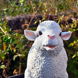 ひつじ　羊　リアルな羊ひつじの置物　かわいい置物　見た目もふもふお庭や玄関に置くと目を惹きます。プレゼントにもどうぞ。　かわいいひつじ　よーちゃん