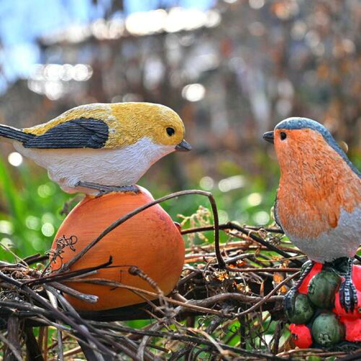 楽天市場】フルーツバード置物 かわいい置物 鳥の置物 果物 4個セット 