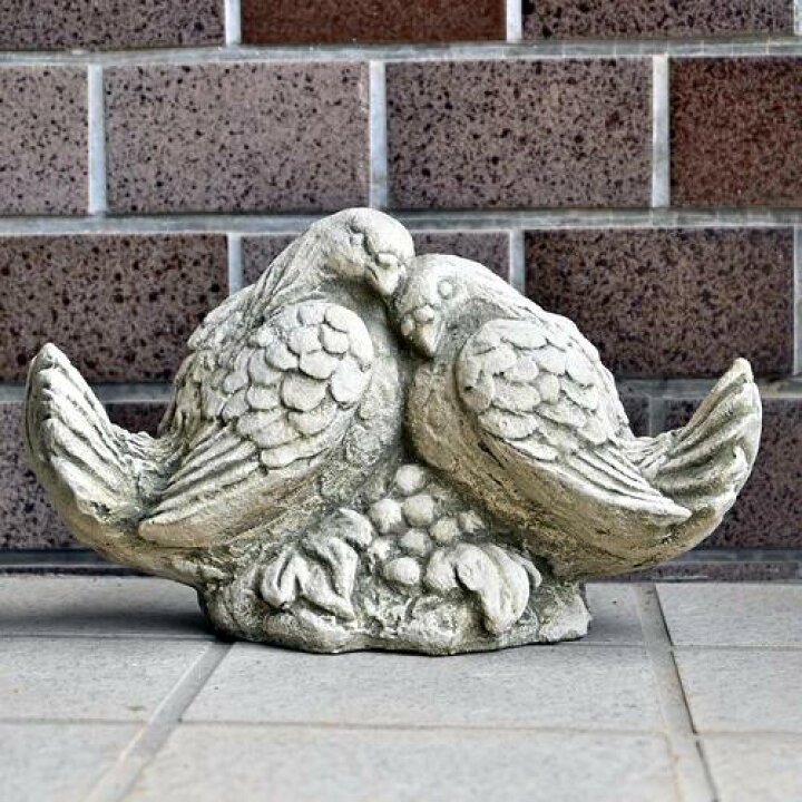 楽天市場】Stone statue イギリス製 鳥 バード鳩 ピジョン 平和の象徴 