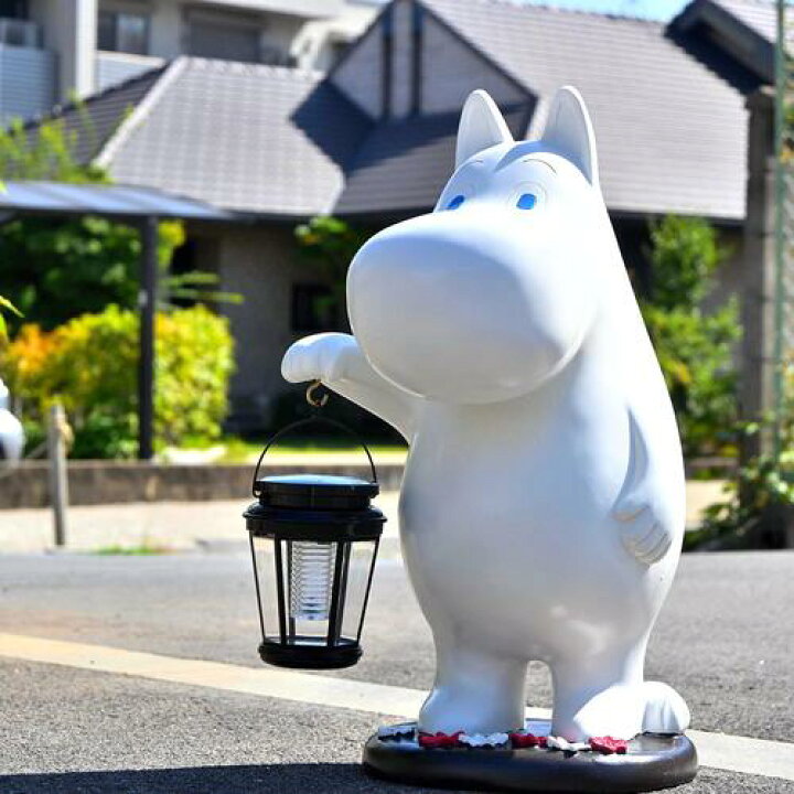楽天市場】ムーミン ソーラーランタン置物 かわいい置物ソーラーパネル 