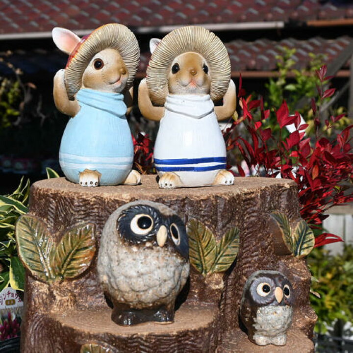 楽天市場】切り株ふくろう花台 かわいい花台置物 小さい花台ナチュラル 
