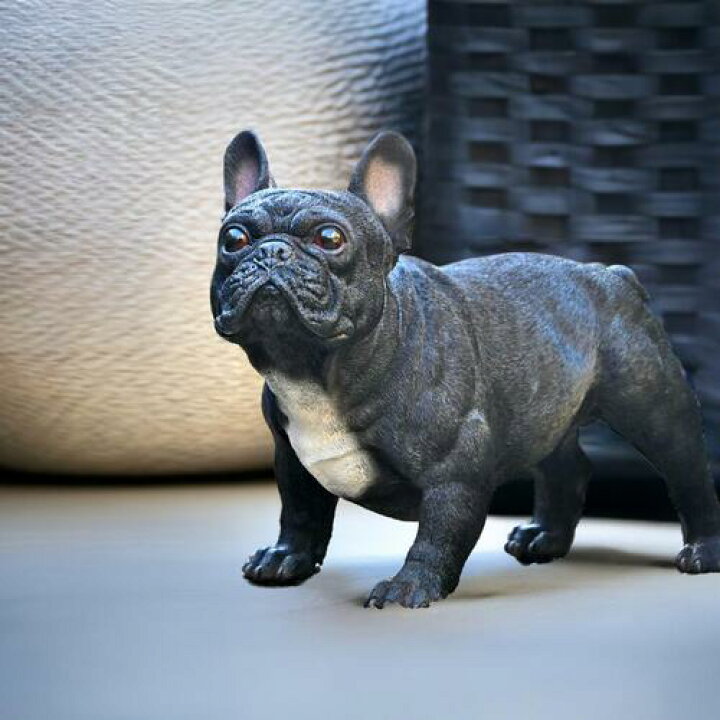 楽天市場】フレンチブルドッグ（黒） わんちゃん置物 かわいい置物 犬 