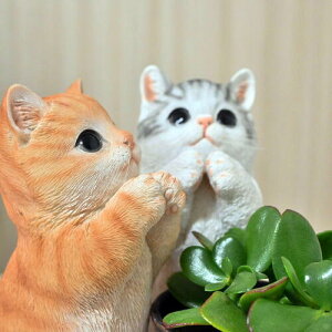 おねがいにゃんこ 2つセット置物 可愛い置物 キャット猫 ねこの置物 可愛い お部屋や玄関に飾るとかわいいです。プレゼントにもどうぞ。