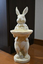 ラビット置物スタンディングバニーうさぎ置物うさぎの執事置物ガーデニング ガーデンうさぎ 雑貨