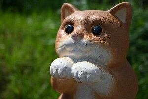 ネコ 猫 タマ子ねこの置物 かわいい置物 置物お庭や玄関に置くとgood。プレゼントにもどうぞ。