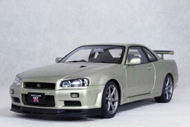 オートアート ミニカー 1/18 スケールニッサン スカイライン GT-R ( R34 )V-スペック 2 ニュルミレニアム ジェイド