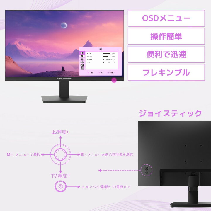 楽天市場】【マラソン限定☆10,999円！】Minifire モニター24インチ 