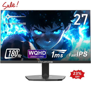 ySSl+P2%ҌIz27C` Q[~Oj^[ 10F WQHD (2560x1440) @Fast IPS 180Hz 1ms(MPRT) @tfBXvC 130%sRGB u[CgtbJ[t[ FreeSync Px320cd/m? PS5Ή Q[