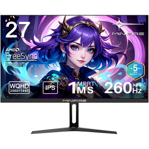 yP5%ҌIz27C` Q[~Oj^[ WQHD (2560×1440) 260Hz 1ms IPSb130% sRGB/99% DCI-P3bAMD FreeSync Premiu/Adaptive Sync/HDRbtbJ[X+u[CgybHDMI2.1×2+DP1.4×2bMFG27F4QPro@Minifire