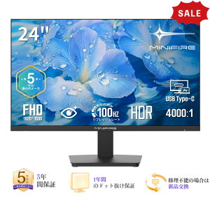 �y����2�{�|�C���g&25%OFF�N�[�|���z24�C���`���j�^�[ USB Type-C�ڑ��Ή� �f�B�X�v���C100Hz FHD 1080P USB-TypeC �u���[���C�g�y�� �t���b�J�[�t���[ VESA�Ή� �t���[�����X �ڂɗD���� HDMI �R���g���X