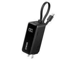 [在庫処分] アンカーAnker Power Bank (30W, Fusion, Built-In ライトニングケーブル) ブラック モバイルバッテリー USB急速充電器 正規品 5000mAh A1636112　送料無料 在庫限り