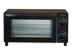 コイズミ オーブントースター KOS-1027/K ブラック 送料無料 正規品 トースター トースト2枚焼き シンプル つまみ 温度調節機能 80-230℃ 1000W タイマー 小泉成器 KOS1027K パン焼き