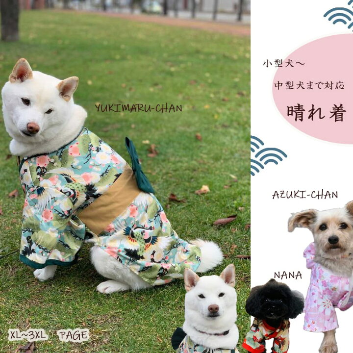 楽天市場 再入荷 送料無料 犬 着物 中型犬 柴犬 晴れ着 お正月 和柄 犬の服 ドックウェア 和服 ペット おそろ 中型犬 小型犬 年賀状 記念日 きもの 撮影 かわいい 和 振袖 春 夏 秋 冬 着せやすい Xl Xxl 3xl Minimini