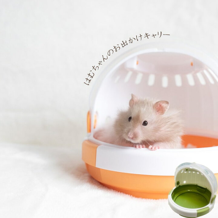 楽天市場 送料確定 ハムスター ゲージ キャリー ハムスター 移動 病院 お泊り 小動物用 キャリーバッグ リス デグー モモンガ かわいい シンプル おしゃれ グリーン オレンジ Minimini