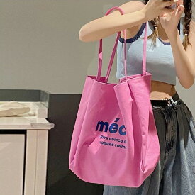 【最大50%OFFクーポンで,1895円】ロゴキャンバストートバッグ カラーバッグ レディース おしゃれ肩掛けカバン 大容量 韓国風 大きめエコバッグ カジュアル 全5色ビッグトート 通学A4バッグ 軽い miniministore 21BAOBAO-015