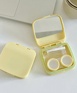 【最大50%OFFクーポンで,845円】内鏡付きコンタクトレンズケースセット無地 コンタクトレンズボックス 5点セット 外出 アウトドア 旅行 携帯便利 ソフトレンズケース ミラー付カラコン収納