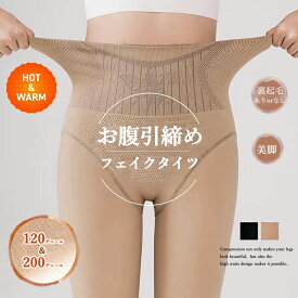 【最大50%OFFクーポンで,1095円】お腹引締め フェイクタイツ ヒップアップ 暖かタイツ 締め付け感なしレギンス 裏フリース 美脚フェイクストッキング ハイウエスト 無地ヌードスキンタイツ あったか miniministore 2RUIJIN-001 ランキング受賞