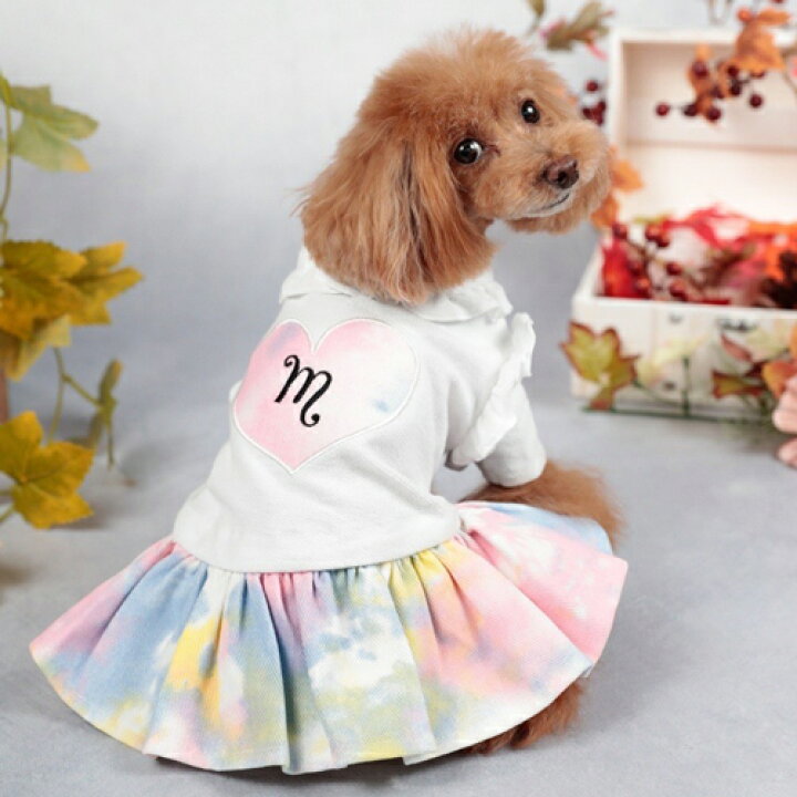楽天市場】犬 冬服 犬服 ハートグラデーションワンピース ワンピース 