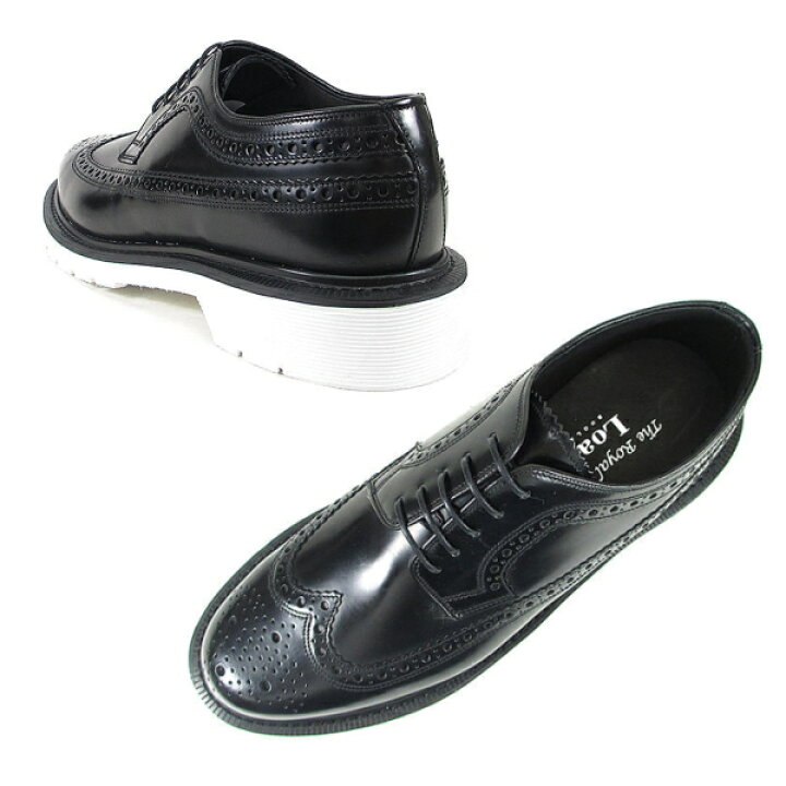 楽天市場】○○ ローク ウイングチップ シューズ LOAKE 624 ブラック 