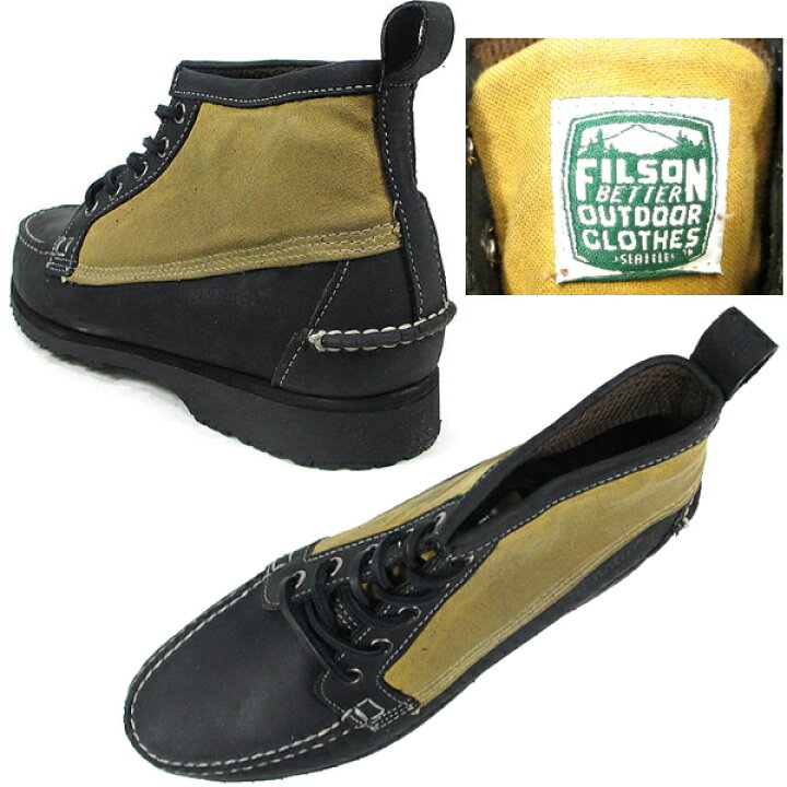 フィルソン sebago FILSON フィルソン SEBAGO セバゴ KNIGHT モックトゥブーツ US9 BLK レザー 73066 中古品の販売・通販なら
