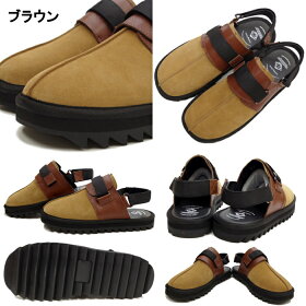 ロッキングシューズLockingShoesbyFootMonkeyフットモンキー1312SABOSANDALブラック/ブラウンスポーツサンダルサボサンダルスリッポンメンズシャークソールスエード2017秋冬新作【あす楽対応】