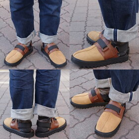 ロッキングシューズLockingShoesbyFootMonkeyフットモンキー1312SABOSANDALブラック/ブラウンスポーツサンダルサボサンダルスリッポンメンズシャークソールスエード2017秋冬新作【あす楽対応】