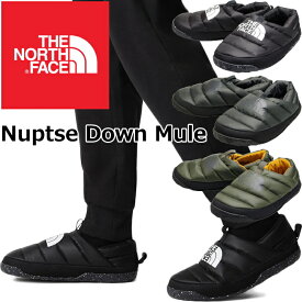 【お買い物マラソンポイントアップ5倍】 【SALE：30％OFF】 ノースフェイス スニーカー メンズ THE NORTH FACE Nuptse Down Mule NF02371 ヌプシ ダウン ミュール リラックスシューズ ルームシューズ スノーシューズ サンダル クロッグ スリッポン 撥水 正規品 送料無料