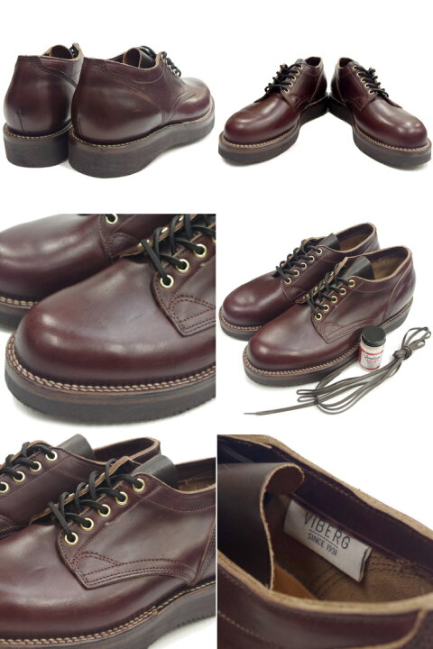 楽天市場】ヴァイバーグ VIBERG OLD OXFORD バーガンディークロム 