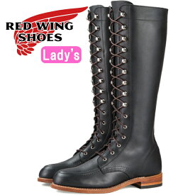 【お買い物マラソンポイントアップ5倍】 レッドウィング ブーツ レディース 本革 RED WING 3385 ［Black "Boundary"］ GLORIA グロリア レースアップブーツ モックトゥ ブラック バウンダリー ワークブーツ 送料無料 2020春夏新作 【交換片道送料無料】