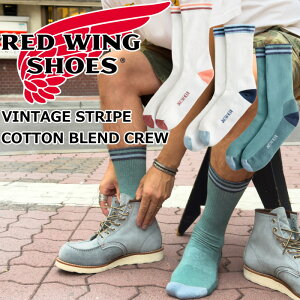 ���b�h�E�B���O �\�b�N�X RED WING �C�� VINTAGE STRIPE COTTON BLEND CREW �������K�i �����P�A�p�i ���B���e�[�W�X�g���C�v �R�b�g���u�����h�N���[ �n�C�\�b�N�X �j���p �M�t�g �v���[���g �����\�b