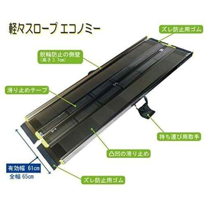 楽天市場】軽々スロープ エコノミー 180cm SL-180 アイシン軽金属 