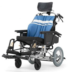 電動ティルト・リクライニング介助式車椅子 NAH-UC・Hi電動 サックスレザー 日進医療器