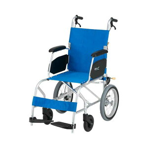 車椅子 介助式 KALU7α カルナナ NAH-L7α ライトブルー エアリータイヤ Aパッケージ 座幅40cm 日進医療器