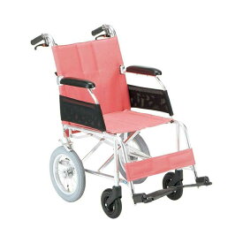 軽量コンパクト車椅子 介助式 座幅38cm PK-ピンク NAH-209 日進医療器
