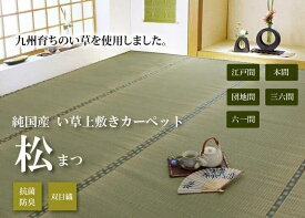 純国産 い草 上敷き カーペット 双目織 松 本間8畳 約382×382cm イケヒコ