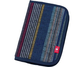 メール便出荷 久留米織 お薬手帳カバー 01173 たて縞紺 コジット