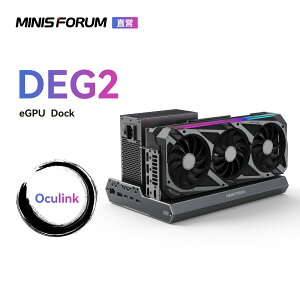 �y��20%OFF �N�[�|���zMINISFORUM DEG2 �O�t��GPU�h�b�L���O�X�e�[�V�����AOculink+USB4 V2 (TBT5�Ή�) �A2.5GbE�|�[�g/USB3.2�|�[�g/M.2 �X���b�g���� eGPU Dock