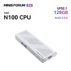 【★20%OFFクーポンで「激安」】MINISFORUM S100 スティックPC インテル N100ミニPC LPDDR5 8GB 128GB/256GB SSD Wi-Fi 6｜BlueTooth 5.2対応 RJ45 2.5G Windows 11 home ミニパソコン