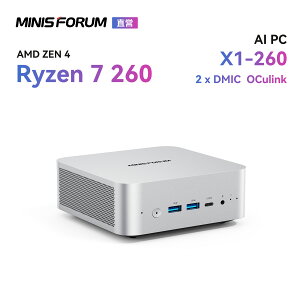 yX[p[Z[b20OFFzMINISFORUM AI X1 ~jpc AMD Ryzen 7 255 DDR5-5600MHz 2xPCIE4.0 SSD Radeon 780M HDMI2.1 |DP2.0|USB4x2 4ʏo 2.5Gbps LAN/Wi-F7/BT5.4