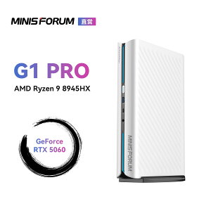 �y�V�i�\��̔����zMINISFORUM G1 Pro �~�jPC �AAMD Ryzen 9 8945HX�AGeForce RTX 5060�A DDR5-5200 32GB+1TB PCIe4.0 SSD �ARJ45 5Gbps/Wi-Fi 7 /BlueTooth 5.4/HDMI 2.1/DP 1.4/DP2.1 4��ʏo�͑Ή� ���^�p�\�R��