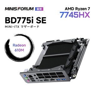 �y�V�i��20��OFF�zMINISFORUM BD775i SE MiNi-ITX�}�U�[�{�[�h �AAMD Ryzen 7 7745HX �ARadeon 610M�A�Q�[�~���OPC�A DDR5�f���A���`���l���APCIe 4.0 SSD�APCIe 5.0x16�AM.2 2230 key E�X���b�g �A2.5G RJ45�AHDMI2.1/DP1.4/USB-C 3