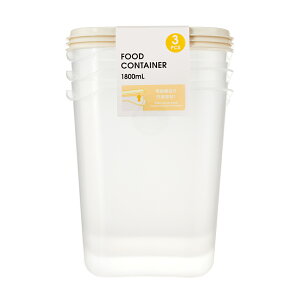 �ۑ��e�� 1800ML �t�[�h�R���e�i 3�� ������ �ۑ� �e�� �P�[�X �t�[�h�R���e�i �v���X�`�b�N�e�� ���ٓ� �d�q�����W�Ή� �H��@�Ή� �H�i�ۑ��e��