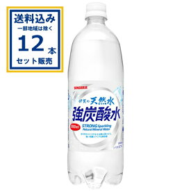 サンガリア 伊賀の天然水 強炭酸水 1L×12本×1ケース (12本)(送料無料、一部地域は除く) 炭酸入り ナチュラルミネラルウォーター シリカ 非加熱 水 鉱水 SANGARIA まとめ買い